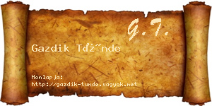 Gazdik Tünde névjegykártya
